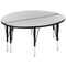 Flash Furniture Round 47.5 W, 48 L, 25.25 H, Chrome, Laminate, Particleboard, Steel, Grey XU-GRP-A48-HCIRC-GY-T-P-GG - alternate 3